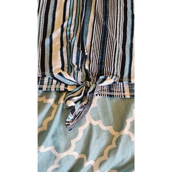 All in Love 3XL Short Sleeve Blue and White Striped Shirt - Picture 2 of 9